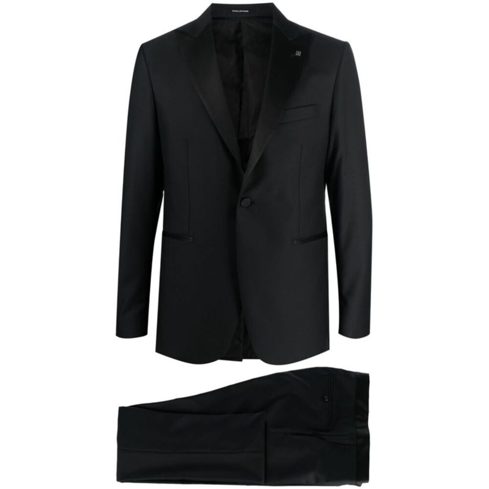 Tagliatore Men Black Wool Tuxedo